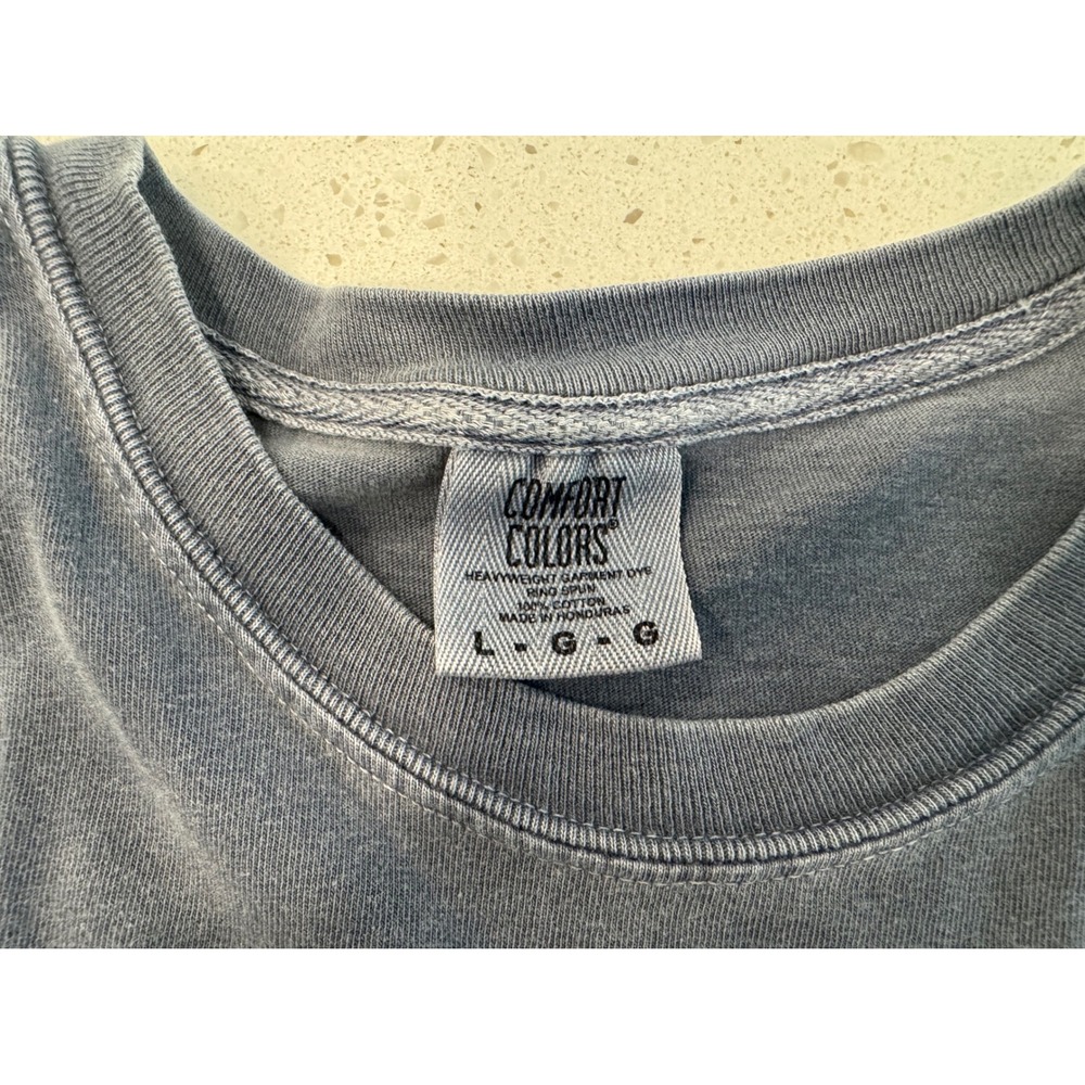 Comfort Colors Wrigley Field Shirt Mens L Blue Good Chicago Baseball Long Sleeve - Picture 4 of 9